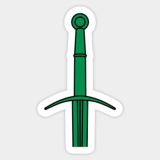 Hand and a Half Sword Garnish / Bastard Sword (Green) Sticker